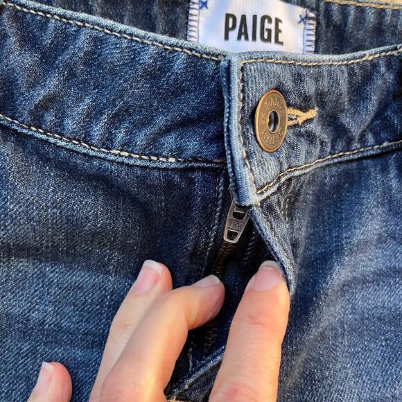 Paige Women's Jimmy Jimmy Short Blue Denim Size 28" Cut Offs - Picture 4 of 8